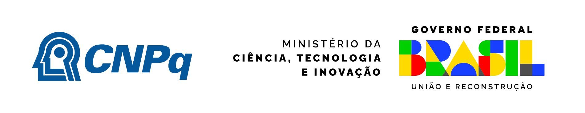 Contamos com o apoio do CNPq e Ministério da Ciência, Tecnologia e Inovação (MCTI) para desenvolver este projeto.